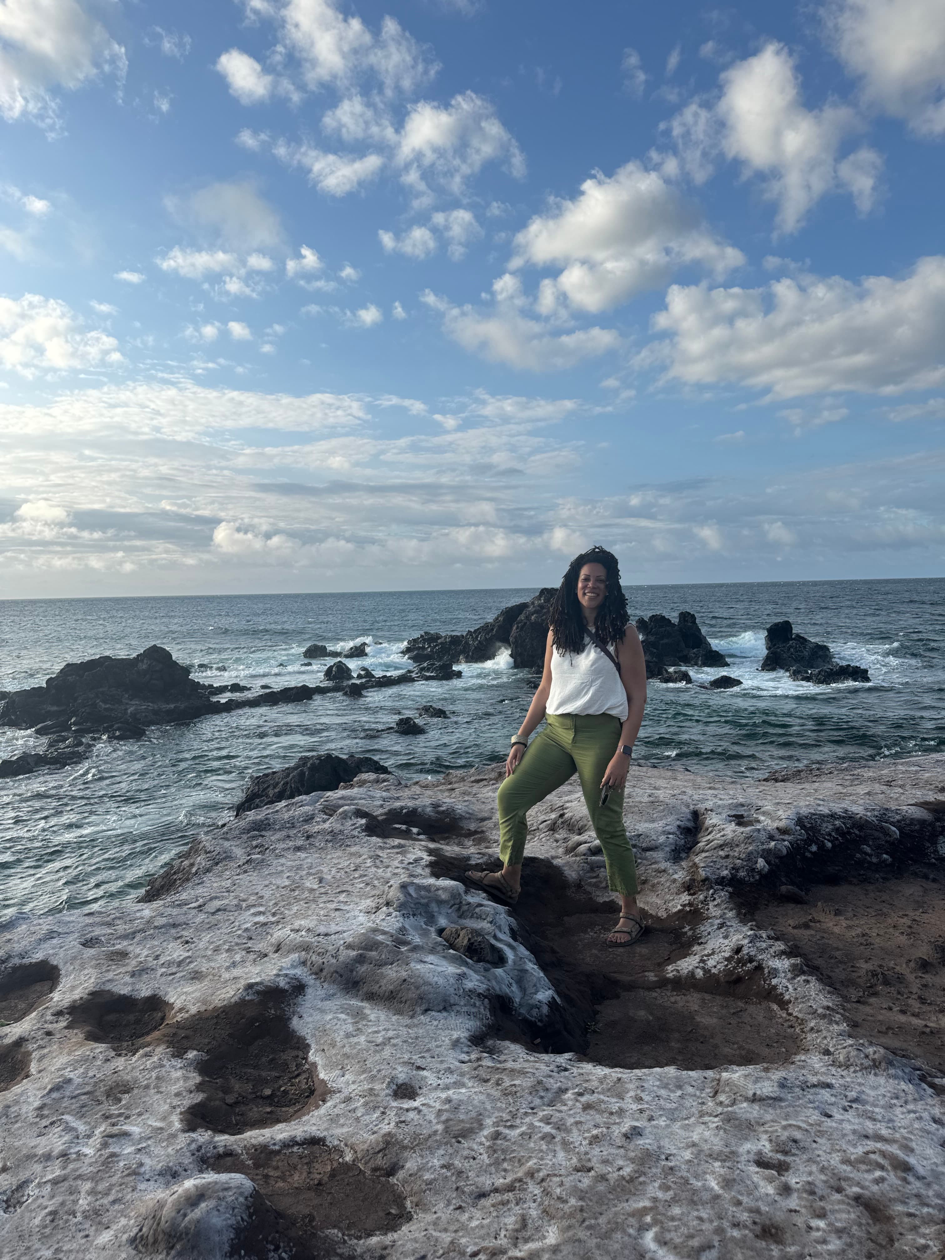 Tide pools on volcanic rock